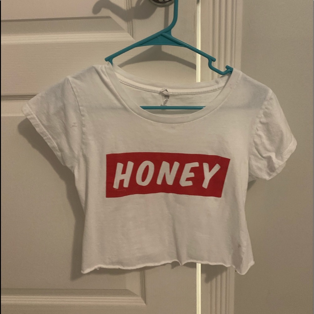 White “Honey” Crop top